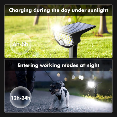 30 LED/3 White,2 Pack AloftSun Solar Motion Sensor Outdoor Lights,Waterproof Motion Sensor Spot Lights- Modes Solar