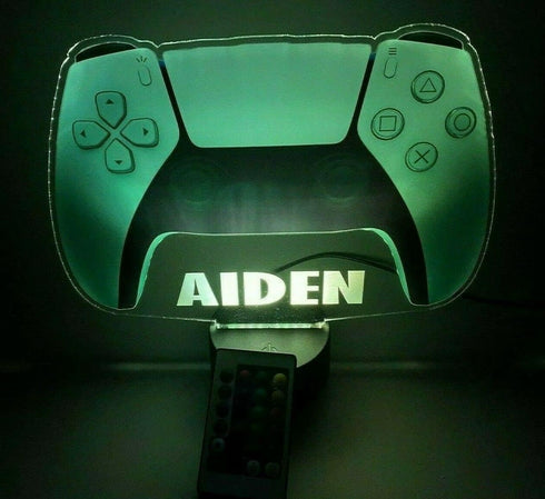16 New Video Game Controller Gamer Name Gamertag Gaming Room Games Gift Bedroom Night Light Up Table Desk Lamp LED Free