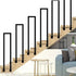 PAUANI Poles(U,35cm) Metal Wall Mount Stair Railing, U/M-Shaped Non-Slip Stair Handrail, Elderly Children's Safety