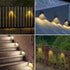 Fences,Waterproof2-Pack Solar Fence Lights -Deck & Step & Stair Lights - Warm White/Daylight/Cool White Options
