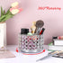 Hipiwe 360 4-Slot Crystal Vanity Organizer Makeup Brush Holder- Rotating Cosmetic Brushes Display Organizers Spinning