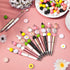 Colarr 24 Sets Plastic Beadable Pens DIY Making Kit, Assorted Bead Pens with Black Ink Ballpoint Pen for Women Students