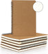 EUSOAR College Blank Spiral Notebook, A5 6 Packs, 5.5" x 8.3", 120 Pages Blank Travel Writing Journal, Memo Notepad,