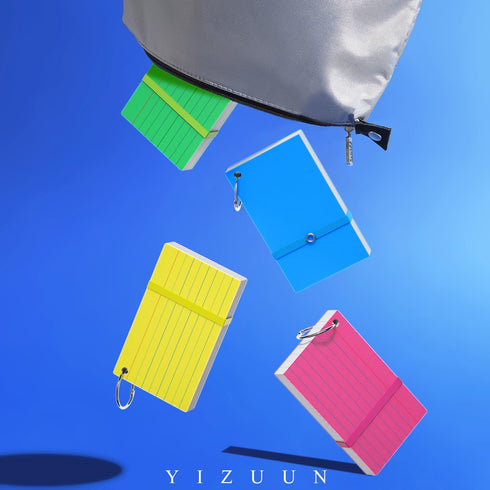 YIZUUN 3x5, 200 4 Packs 50 3x5 Index Cards Flash Cards with Ring, PCS, Ruled Note Cards, Flash Cards for Studying