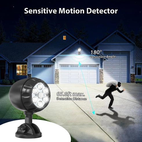6 800 (2 Pack) YoungPower Battery Operated Motion Outdoor Lights, LEDs Lumen Bright Battery Powered Wall Mount Light