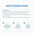 100Pcs 3 White Disposable Face Mask, Ply Masks with Soft Elastic Ear loops