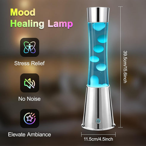 17 Remote,15.6" Colors Changing Liquid Motion Lamp with LED Night Light Relaxing Table Lamp for Kids & Adults, Liquid