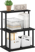 Furinno Turn-N-Tube 3-Tier Printer Stand, Toolless Multipurpose Display Storage Shelf, Americano/Black