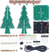 3D 3 Christmas Tree Soldering Project, Icstation Xmas Tree Soldering Kit with LED Flashing Lights DIY Soldering
