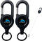 Heavy Duty Retractable Keychain 2-Pack, Upgraded 58cm Stainless Steel Cord, Black Clip ID Holder