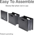 Pendaflex Mobile File Box with Handles, Easy Set Up, Collapsible, Holds Letter Size Files, Black (126118)