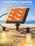 50FT 18+1 ST38 Bulbs, Dimmable&3 Brightever Solar String Lights Outdoor Waterproof, Patio Lights Solar Powered