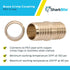 SharkBite 1-1/2 Inch Brass Crimp Coupling for PEX Pipe, PE-RT, UC0141