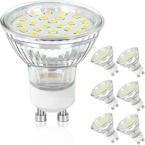 GU10 Dimmable Track Lighting LED Bulbs 40W Equivalent 5W 5000K Bright Daylight White, 6 Packs, 400LM Replacement