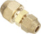 PATIKIL 1/4" to 3/8" Pipe Extension Joint Connector, Free Welding Brass Coupler with 2pcs Flare Nuts for AC
