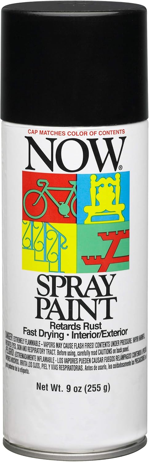 9 oz Krylon 21213 Gloss Black Now Enamel Spray Paint