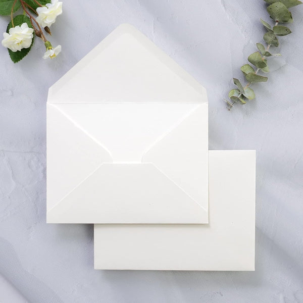 PONATIA 50 Pack A1 Envelopes, 3 5/8 x 5 1/8 Inches Ivory, Perfect for Weddings, RSVP Cards, Thank You Notes