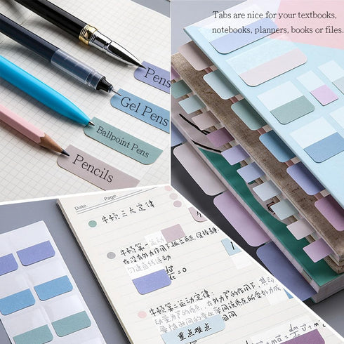 TuNan 720pcs 1 inch Classification,18 (1 Colored Book Sticky Index Tabs Self Adhesive, Repositionable Page Tabs