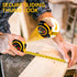 Tape Measure 16 Ft Steel Retractable Self-Locking Measuring Tape with Fractions, Easy Read Metric Measuring Tape