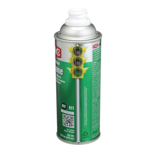 15 oz Clear/White,3039 CRC Food Grade Silicone Lubricant, fl Non-Aerosol Spray Can