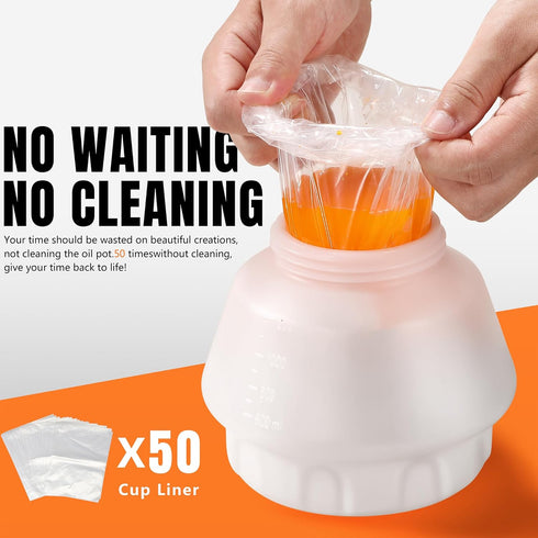 50PCS 3 8 Nozzles Paint Sprayer with Disposable Cup Liners & Replacement Dual-Gun, Electric HVLP Sprayer for House