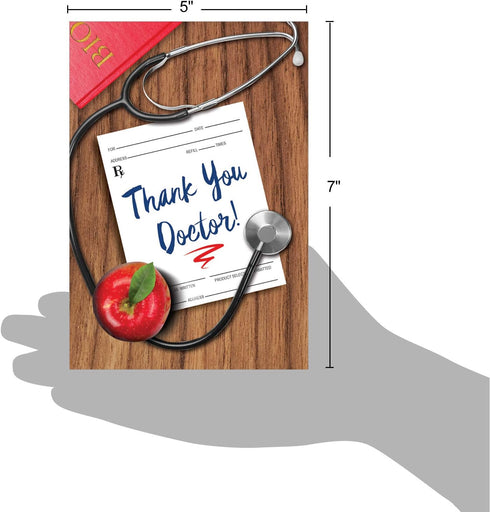 NobleWorks Thank You Card for Healthcare Workers - 1 Card for Hospitals, Doctors, Nurses - Gratitude C6351TYG