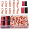 TKDMR 100Pcs Copper Wire Lugs AWG 6 8 10 12 with Heat