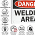 SmartSign "Danger Safety - Welding Area" Sign, 7" x 10", Aluminum