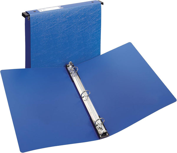 Avery 1 Inch Round Rings Hanging Storage 3 Ring Binder, Blue (14800)