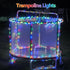 66ft 200 8 YEGUO Solar Rope Lights Outdoor Waterproof, LED Multicolor String Lights, Modes Fairy Lights in Clear Thin