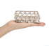Hipiwe 2 Packs Crystal Business Card Holder, Gold Metal Display Holder for Desk, Bling Office Desktop Organizer with