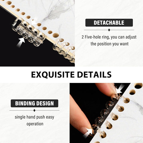 senya Spiral Notebook Ruled 2 Pcs, White Horse Journals for Study and Notes, 60 Pages with Durable Hardcover