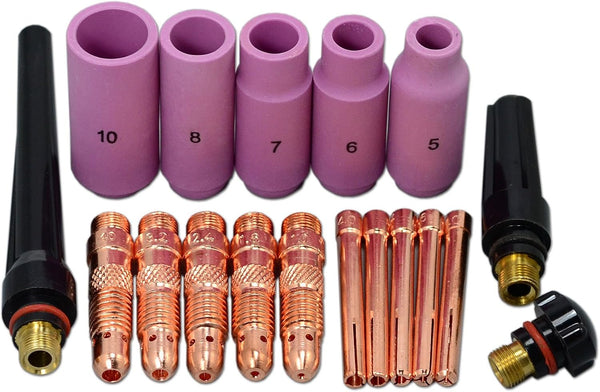 RIVERWELD 18pcs TIG Collet Bodies 10N30 10N31 10N32 10N28 Assorted Size Fit QQ300 PTA DB SR WP 17 18 26