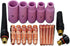 RIVERWELD 18pcs TIG Collet Bodies 10N30 10N31 10N32 10N28 Assorted Size Fit QQ300 PTA DB SR WP 17 18 26