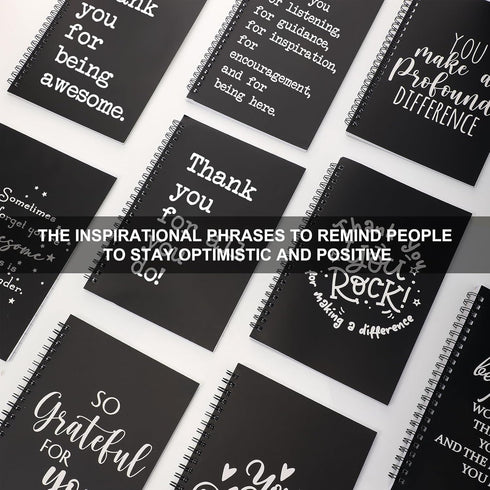 Yeaqee Thank You Gifts Bulk, Employee Appreciation Gifts, Inspirational Spiral Notebook for Women and Men
