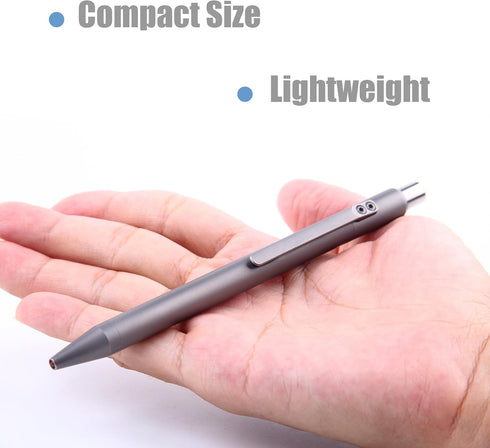 Ballpoint Pen | Titanium Alloy with Clip for Business Office Daily Use