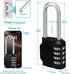 ZHEGE Long Shackle Combination Lock - 4 Digit Resettable Waterproof Padlock for School, Gym, Outdoor