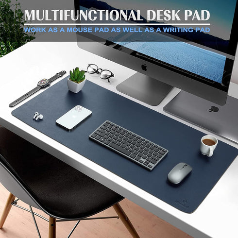 K KNODEL Large Desk Mat, Office Desk Pad, Computer Desk Mat, Laptop Mat for Desk, Desk Protecor Mat, Desktop Mat, Desk Writing Pad, Desk Blotter Pad, Desk Cover Mat (31.5"x15.7", Dark Blue) by K KNODEL