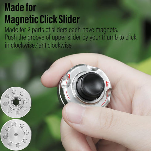FREELOVE Magnetic Slider Levitation Fidget Spinner for Adults, Heavy Duty Stainless Steel Metal Fidget Toys, Small Mini