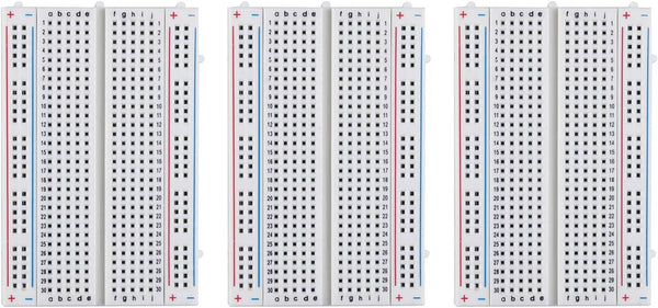 ELEGOO 3PCS 400 Tie Points Breadboard, 4 Power Rails for Jumper Wire
