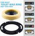 Toilet Flange with Wax Ring for Toilets, Replacement Kit Includes Bolts, PVC Toilet Flange Repair Kit