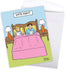 NobleWorks - 1 Humorous Anniversary Greeting Card with Envelope, Large 8.5 x 11 Inch, Couples in Bed Cartoon