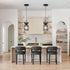 Gmrhndy E26 Glass Pendant Light, Ribbed Smoke Gray Glass Hanging Light with Adjustable Cord, Modern Pendant Light