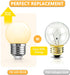 Small G14 LED Globe Light Bulb, 1W G45, 15W Equivalent, Warm White 3000K E26 Base, 6 Pack for Party Decor