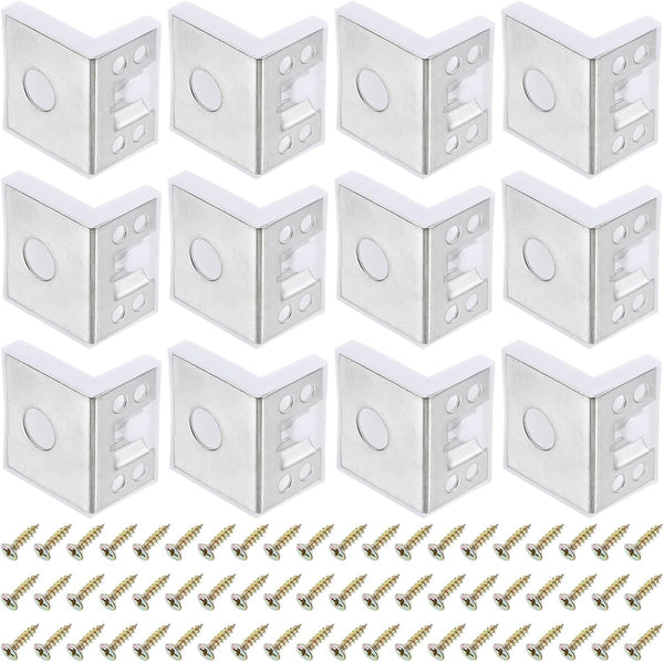 uxcell 12 Pcs 90 Degree Plastic Corner Braces, 43x50x33mm Shelf Right Angle
