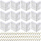 uxcell 12 Pcs 90 Degree Plastic Corner Braces, 43x50x33mm Shelf Right Angle