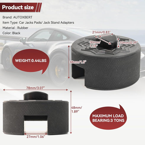 Jack Stand Rubber Pad for Porsche 911 964 993 996 991 Cayman Boxster Jack Stand Pad Adapter Pucks Pinch Weld Frame Rail Lifting Car Jacking Removal Repair Tool