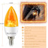 Bestview Flickering Light Bulbs, 3 Modes, E12 Chandelier Base, Candle Fire Light Bulb, 6 Pack for Decoration