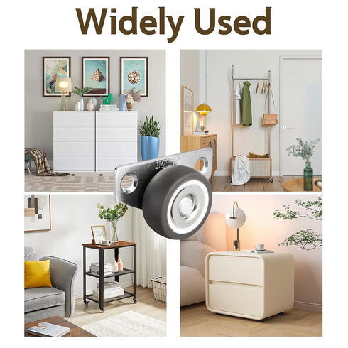 HhdvdyWgd 1.25" 4Pcs Side Mount Casters, Heavy Duty Low Profile Caster Wheels for Furniture Storage Bins Plant Stands