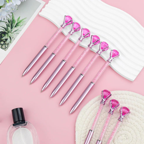 Crystal Pens Bulk, Big Bling Diamond Ballpoint Gel Ink Pen, Rhinestone Glitter Neutral Pens for Women, 60 Pcs (Deep
